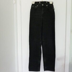 vintage 90s Y2K GAP black high waist wide leg barrel jeans size 1